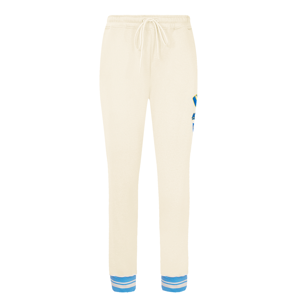 MLB MILWAUKEE BREWERS RETRO CLASSIC WOMEN'S RIB SWEATPANT (EGGSHELL/ UNIVERSITY BLUE)