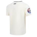 MLB MONTREAL EXPOS MODERN ORIGINALS T-SHIRT À BORDURES CONTRASTANTES POUR HOMME (COQUILLE D'ŒUF/NOIR)
