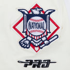 MLB MONTREAL EXPOS MODERN ORIGINALS T-SHIRT À BORDURES CONTRASTANTES POUR HOMME (COQUILLE D'ŒUF/NOIR)