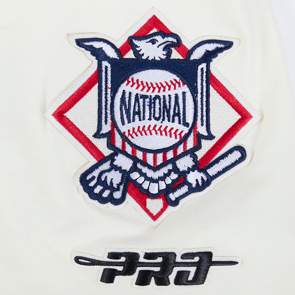 MLB MONTREAL EXPOS MODERN ORIGINALS T-SHIRT À BORDURES CONTRASTANTES POUR HOMME (COQUILLE D'ŒUF/NOIR)