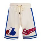 MLB MONTREAL EXPOS RETRO CLASSIC MEN'S 2.0 SHORT (EGGSHELL/ ROYAL BLUE)