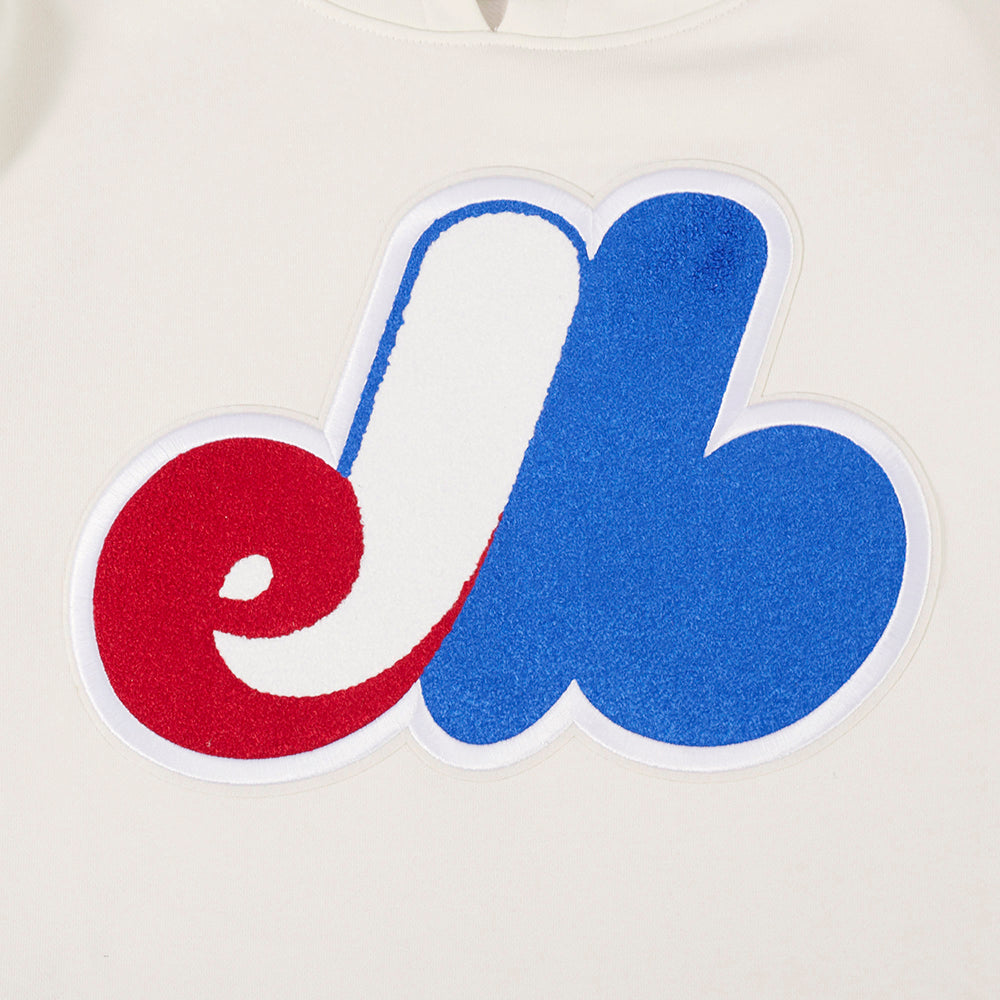 MLB MONTREAL EXPOS RETRO CLASSICS MEN'S PULLOVER HOODIE (EGGSHELL/ROYAL BLUE)