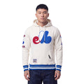 MLB MONTREAL EXPOS RETRO CLASSICS MEN'S PULLOVER HOODIE (EGGSHELL/ROYAL BLUE)
