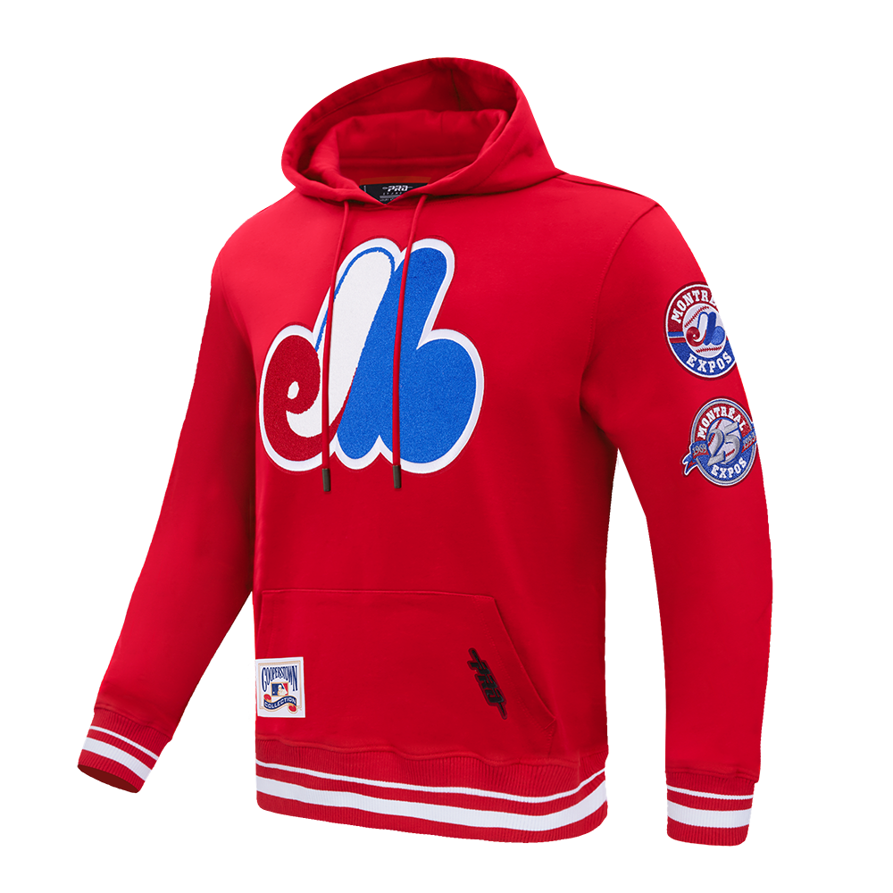 MLB MONTREAL EXPOS RETRO CLASSICS MEN'S PULLOVER HOODIE (RED)