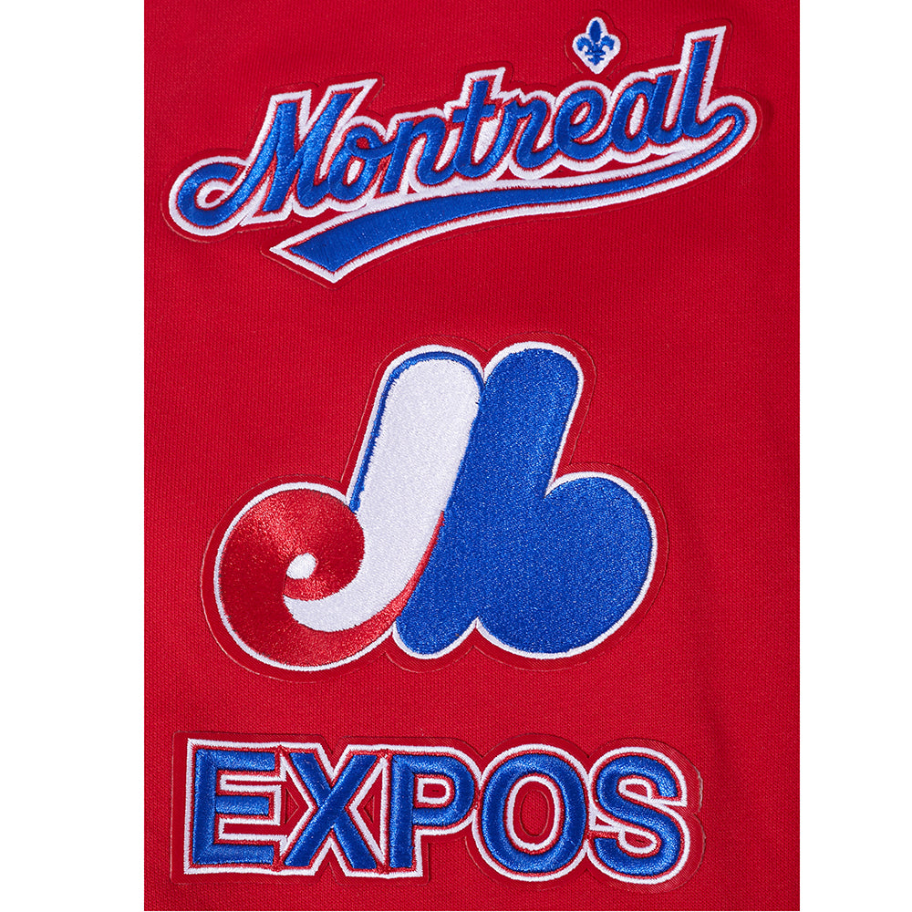 MLB MONTREAL EXPOS RETRO CLASSICS MEN'S PULLOVER HOODIE (RED)