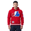 MLB MONTREAL EXPOS RETRO CLASSICS MEN'S PULLOVER HOODIE (RED)