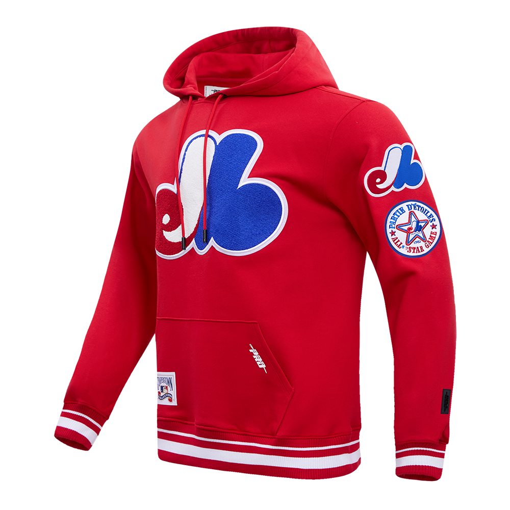 MLB MONTREAL EXPOS RETRO CLASSIC MEN'S PULLOVER HOODIE (RED)