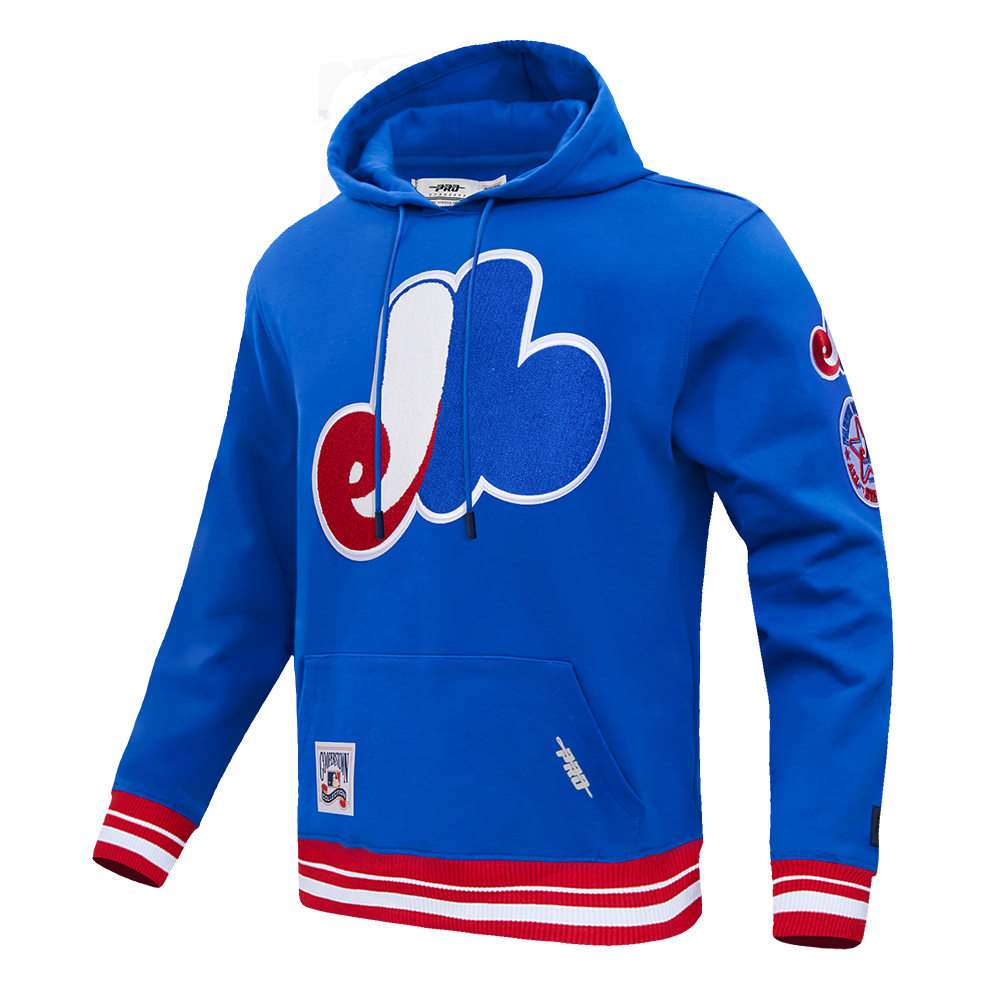 MLB MONTREAL EXPOS RETRO CLASSIC MEN'S PO HOODIE (ROYAL BLUE/RED)