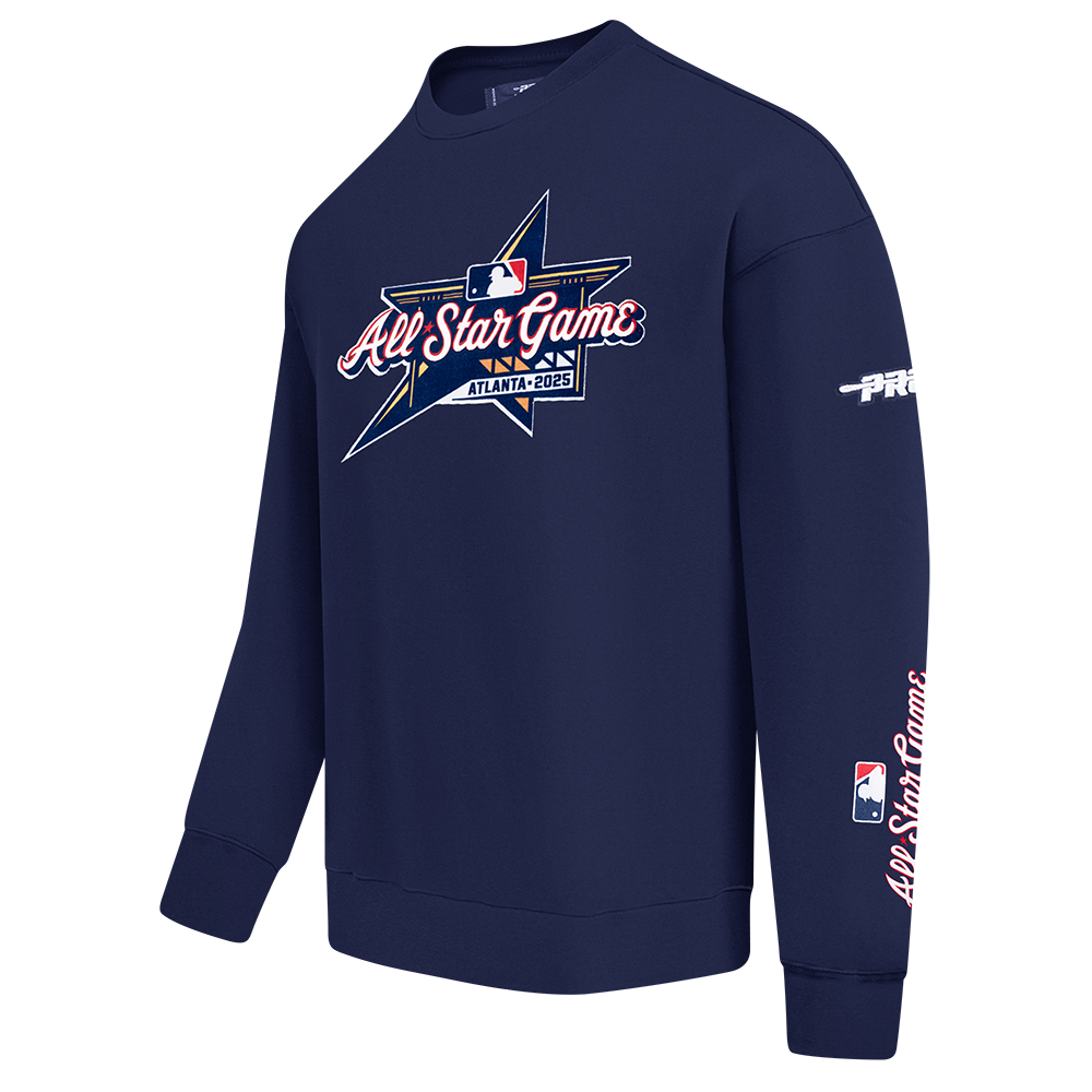 MLB MLB ALL STAR MEN'S DROP SHOULDER FLC CREWNECK (MIDNIGHT NAVY)