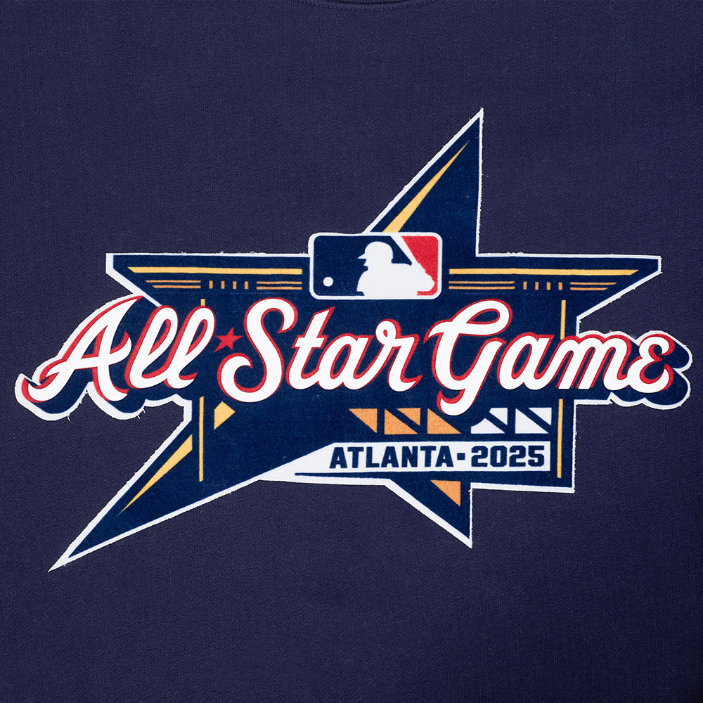 MLB MLB ALL STAR MEN'S DROP SHOULDER FLC CREWNECK (MIDNIGHT NAVY)