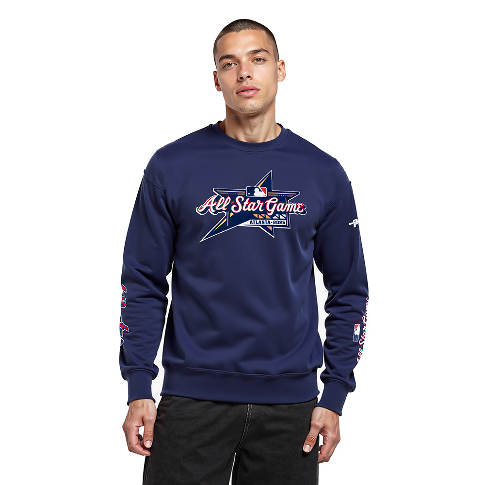 MLB MLB ALL STAR MEN'S DROP SHOULDER FLC CREWNECK (MIDNIGHT NAVY)