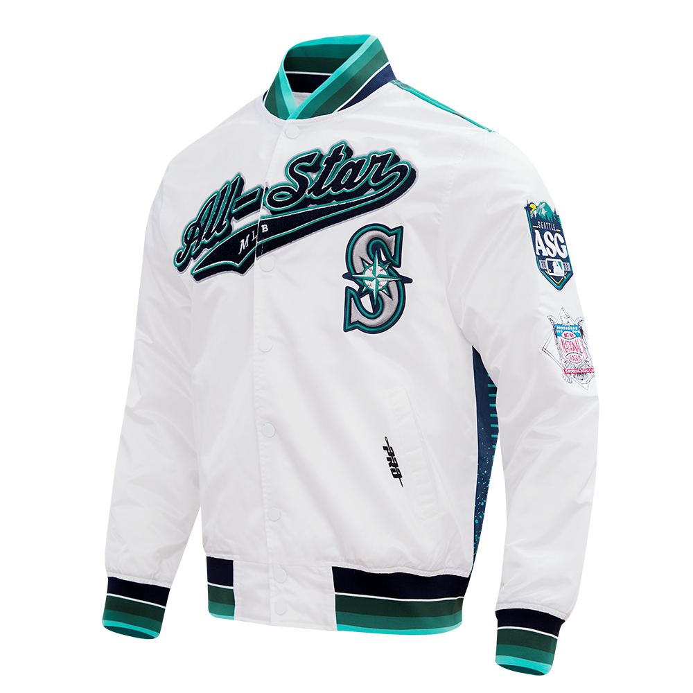 MLB ALL STAR 2023 RIB MEN'S SATIN JACKET (WHITE)