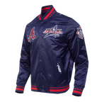 MLB MLB ALL STAR MEN'S SUBLIMATED SATIN JACKET (MIDNIGHT NAVY/RED/MIDNIGHT NAVY)