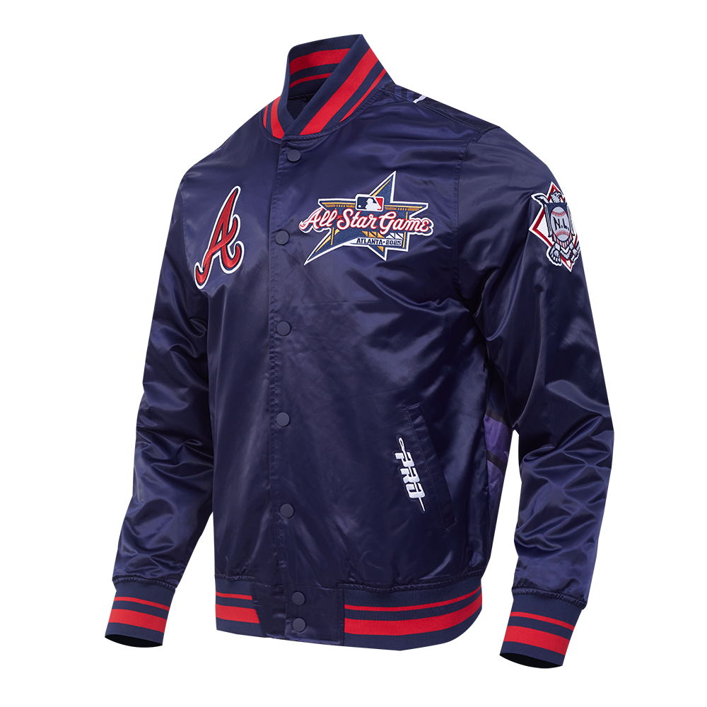 MLB MLB ALL STAR MEN'S SUBLIMATED SATIN JACKET (MIDNIGHT NAVY/RED/MIDNIGHT NAVY)