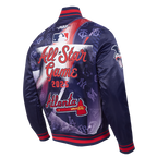 MLB MLB ALL STAR MEN'S SUBLIMATED SATIN JACKET (MIDNIGHT NAVY/RED/MIDNIGHT NAVY)