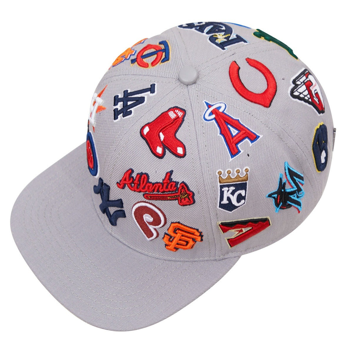 MLB PRO LEAGUE WOOL UNISEX SNAPBACK HAT (GRAY)