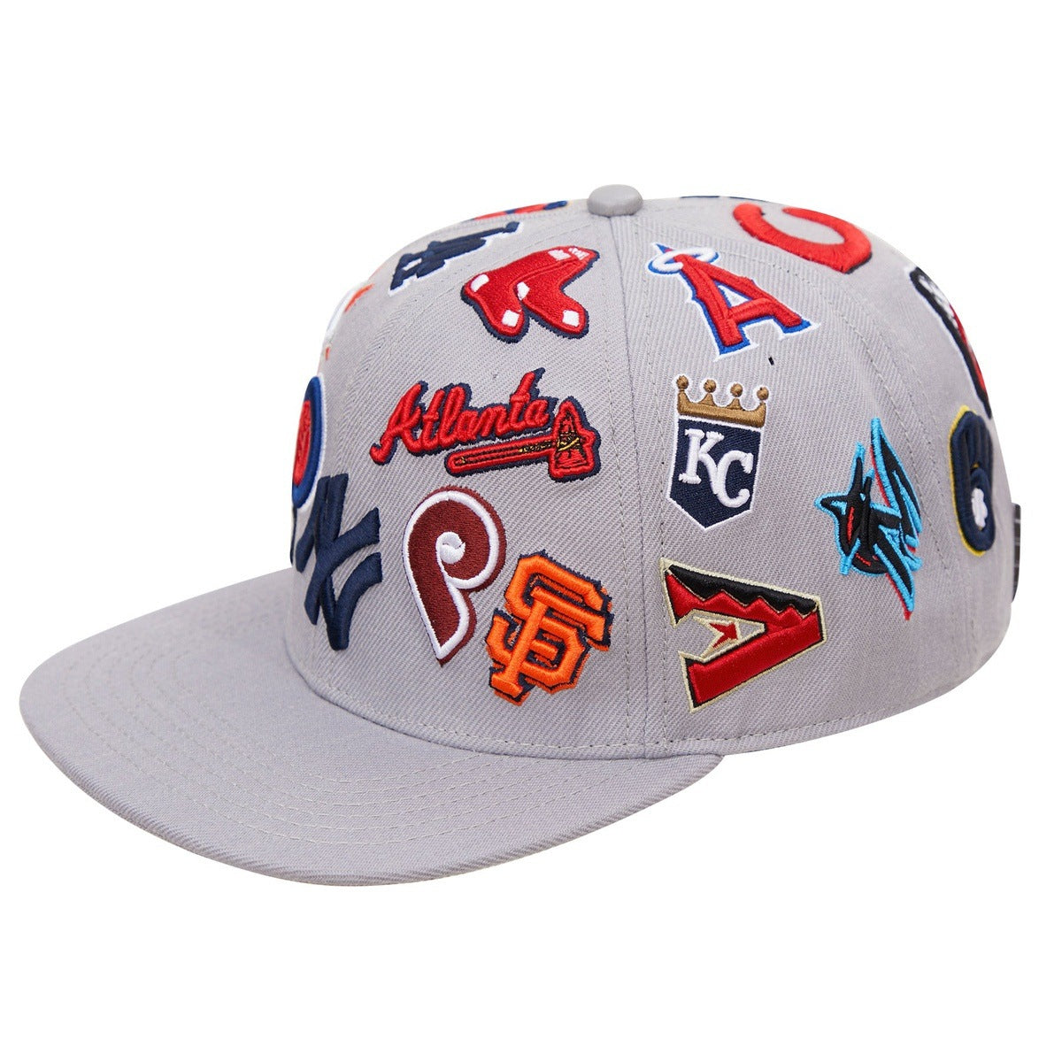 MLB PRO LEAGUE WOOL UNISEX SNAPBACK HAT (GRAY)