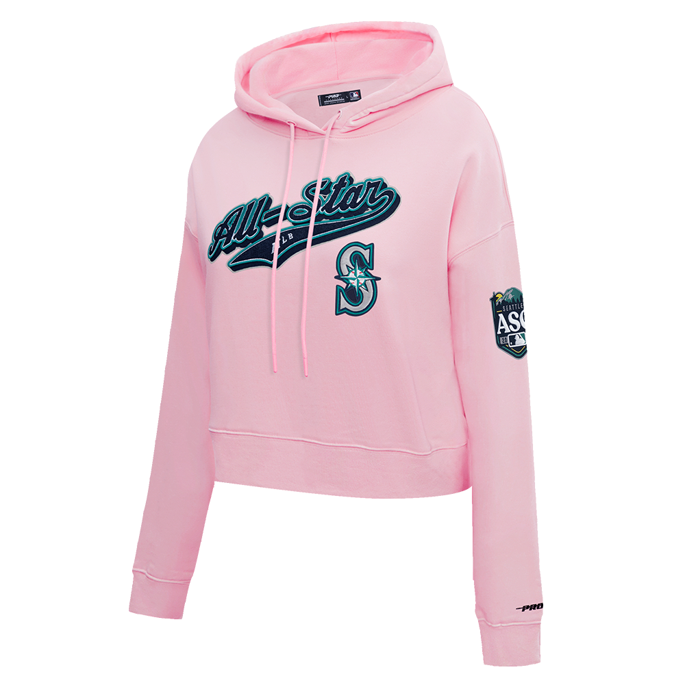 MLB ALL STAR 2023 WOMEN'S CROPPED PULLOVER HOODIE (PINK)