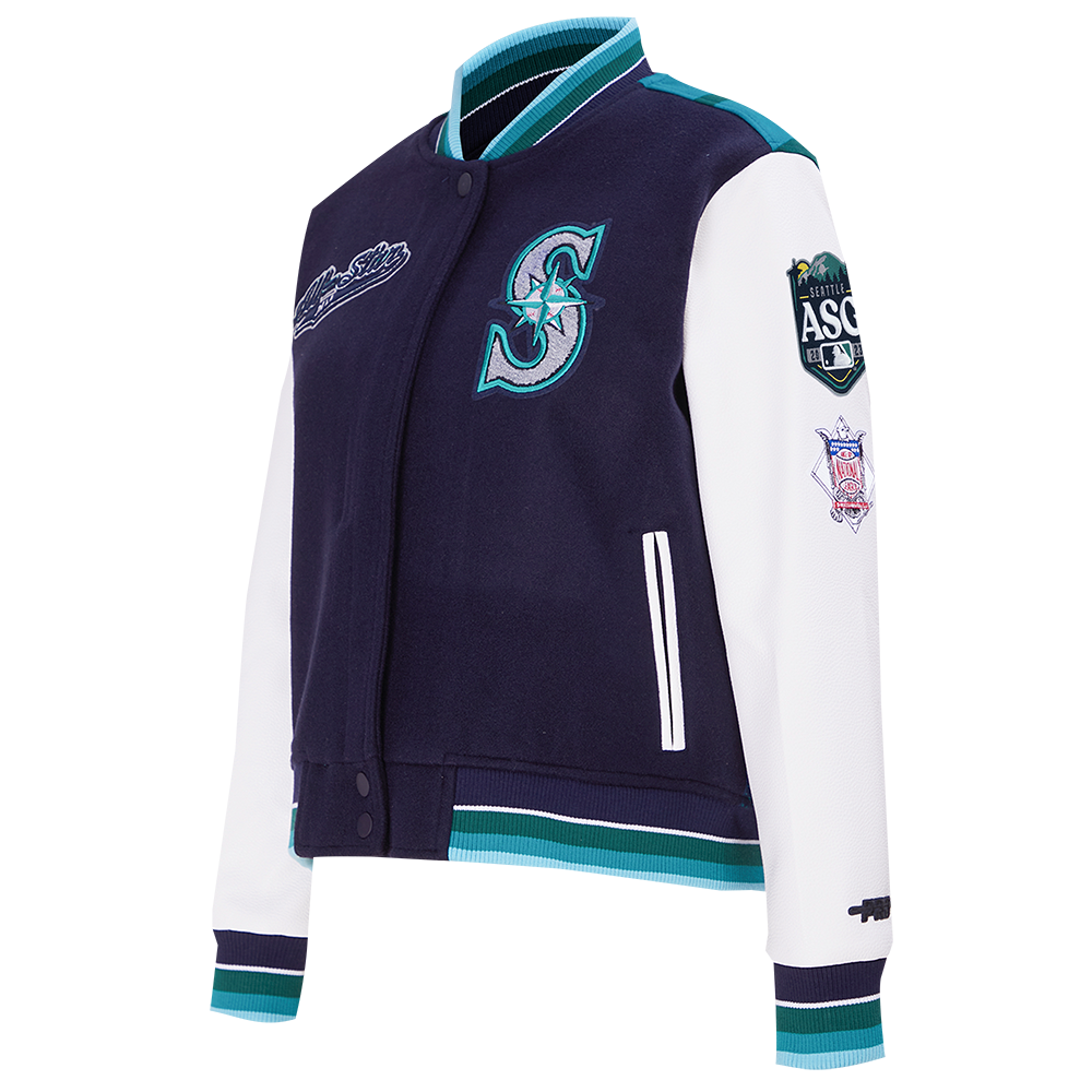 MLB ALL STAR 2023 RIB WOOL WOMEN'S VARSITY JACKET (MIDNIGHT NAVY/WHITE)