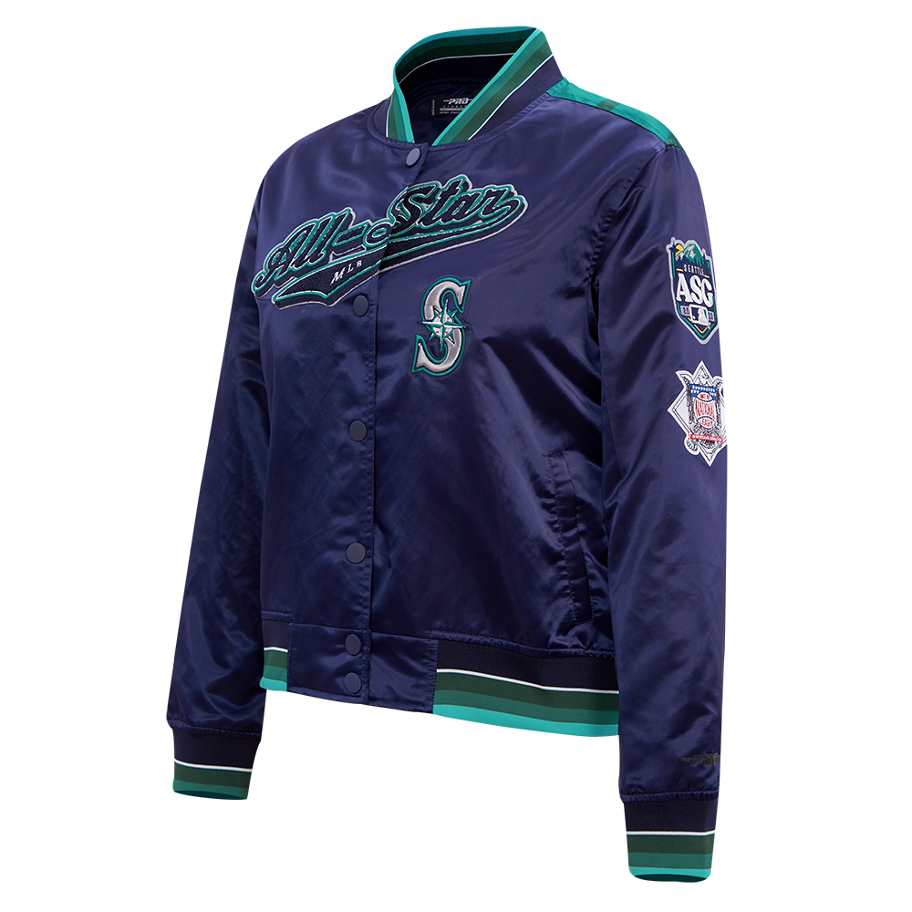 MLB ALL STAR 2023 WOMEN'S RIB SATIN JACKET (MIDNIGHT NAVY)