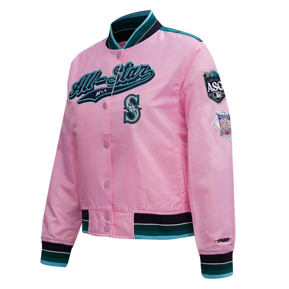 MLB ALL STAR 2023 WOMEN'S RIB SATIN JACKET (PINK)