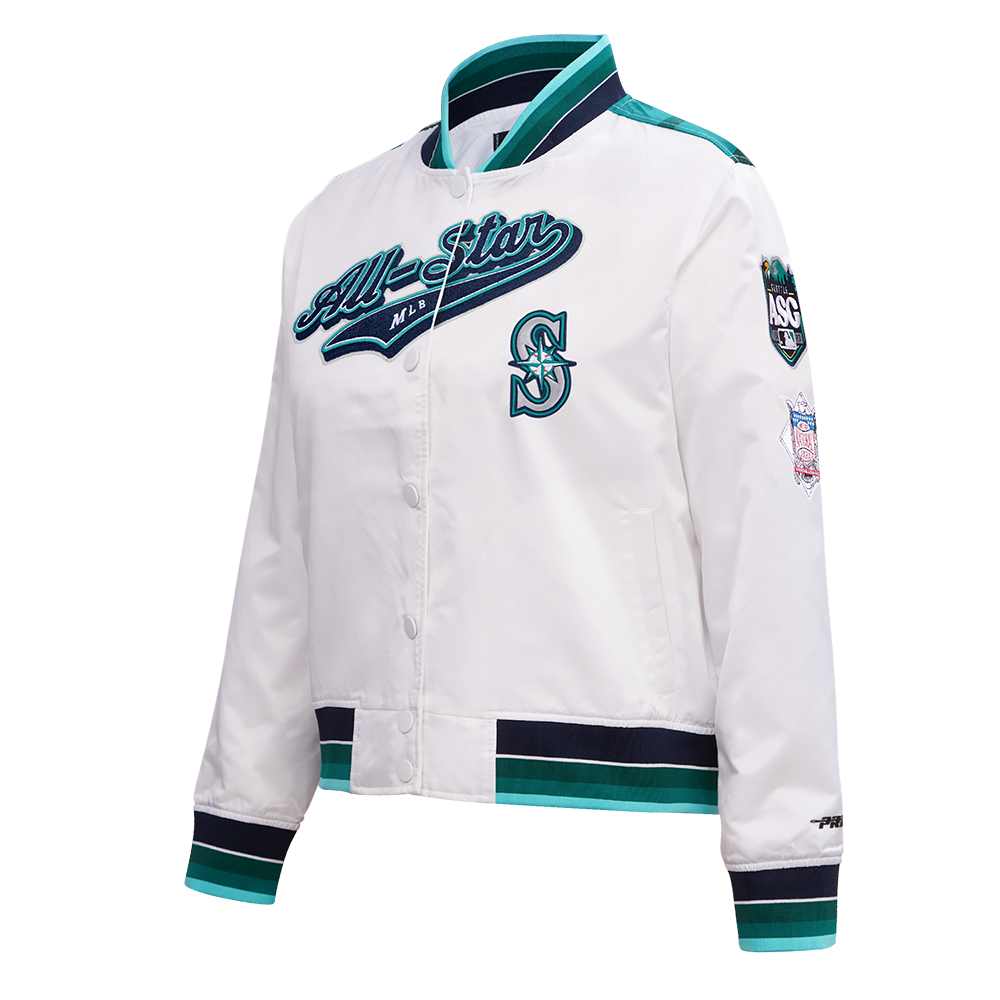 MLB ALL STAR 2023 WOMEN'S RIB SATIN JACKET (WHITE)