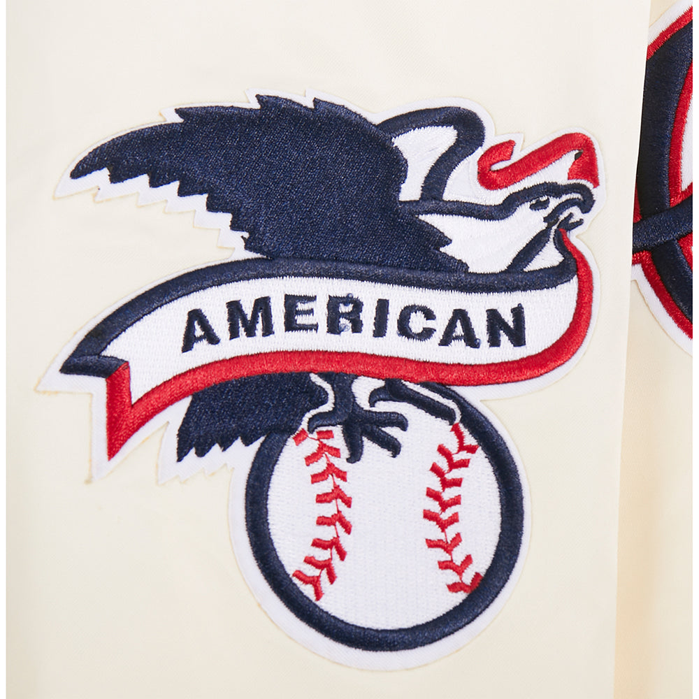 MLB MLB ALL STAR WOMEN'S SUBLIMATED SATIN JACKET (EGGSHELL/ MIDNIGHT NAVY)