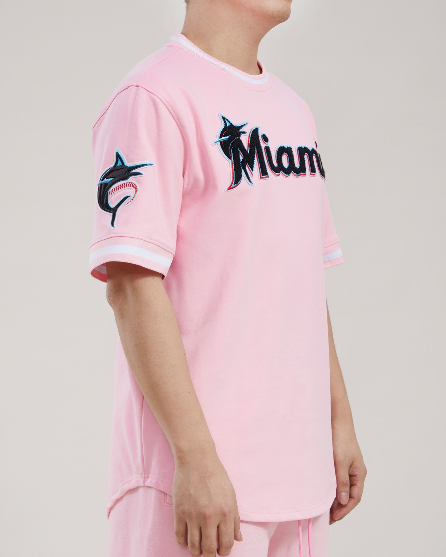 MLB MIAMI MARLINS CLASSIC CHENILLE MEN'S TOP (PINK)