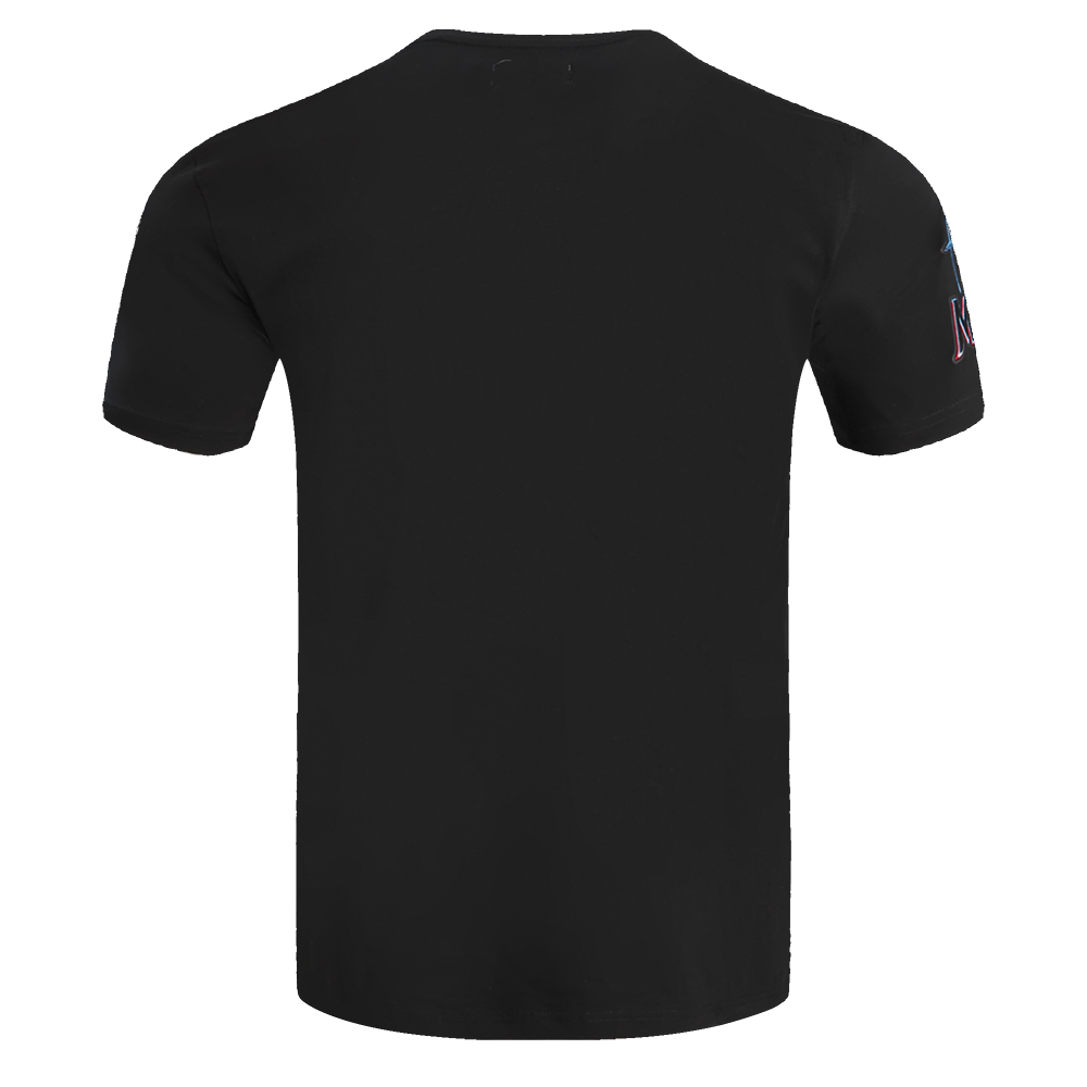 MLB MIAMI MARLINS OLD ENGLISH HAUT EN JERSEY SIMPLE POUR HOMME (NOIR)