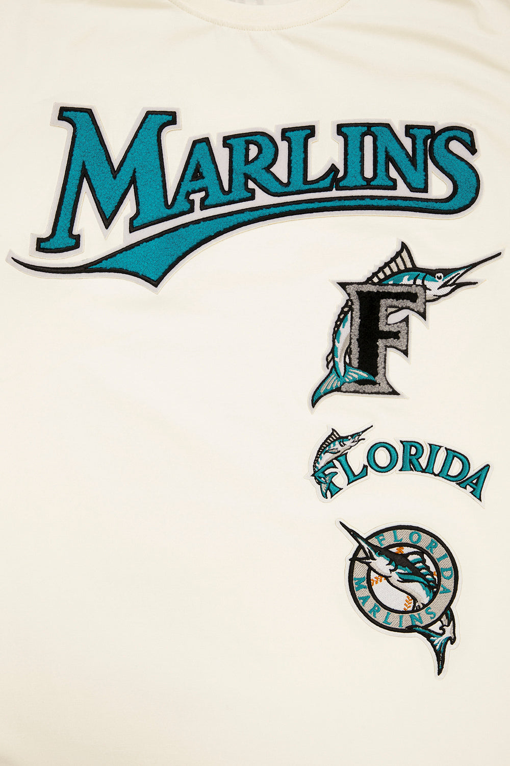 MLB FLORIDA MARLINS RETRO CLASSIC HAUT À RAYURES POUR HOMME (COQUILLE D'ŒUF/NOIR)