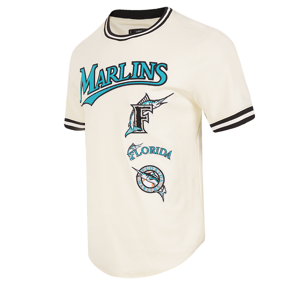 MLB FLORIDA MARLINS RETRO CLASSIC HAUT POUR HOMME (COQUILLE D'ŒUF/NOIR)