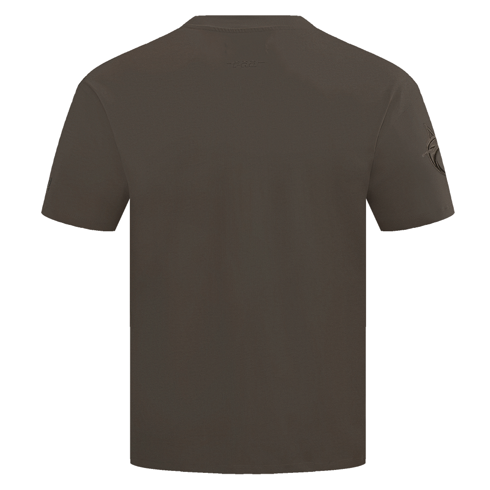 MLB MIAMI MARLINS NEUTRAL HAUT EN JERSEY DE COTON À ÉPAULES TOMBANTES POUR HOMME (TAUPE FONCÉ)