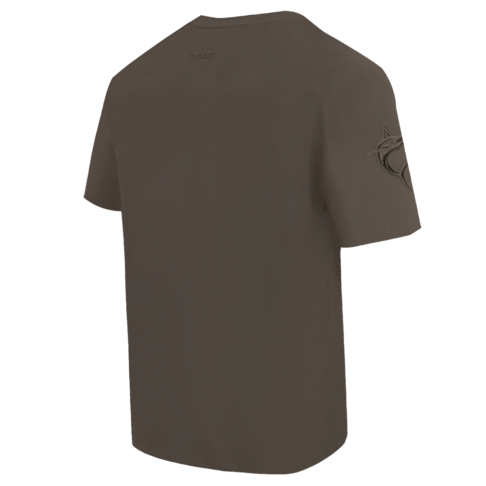 MLB MIAMI MARLINS NEUTRAL HAUT EN JERSEY DE COTON À ÉPAULES TOMBANTES POUR HOMME (TAUPE FONCÉ)
