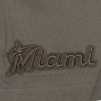 MLB MIAMI MARLINS NEUTRAL HAUT EN JERSEY DE COTON À ÉPAULES TOMBANTES POUR HOMME (TAUPE FONCÉ)