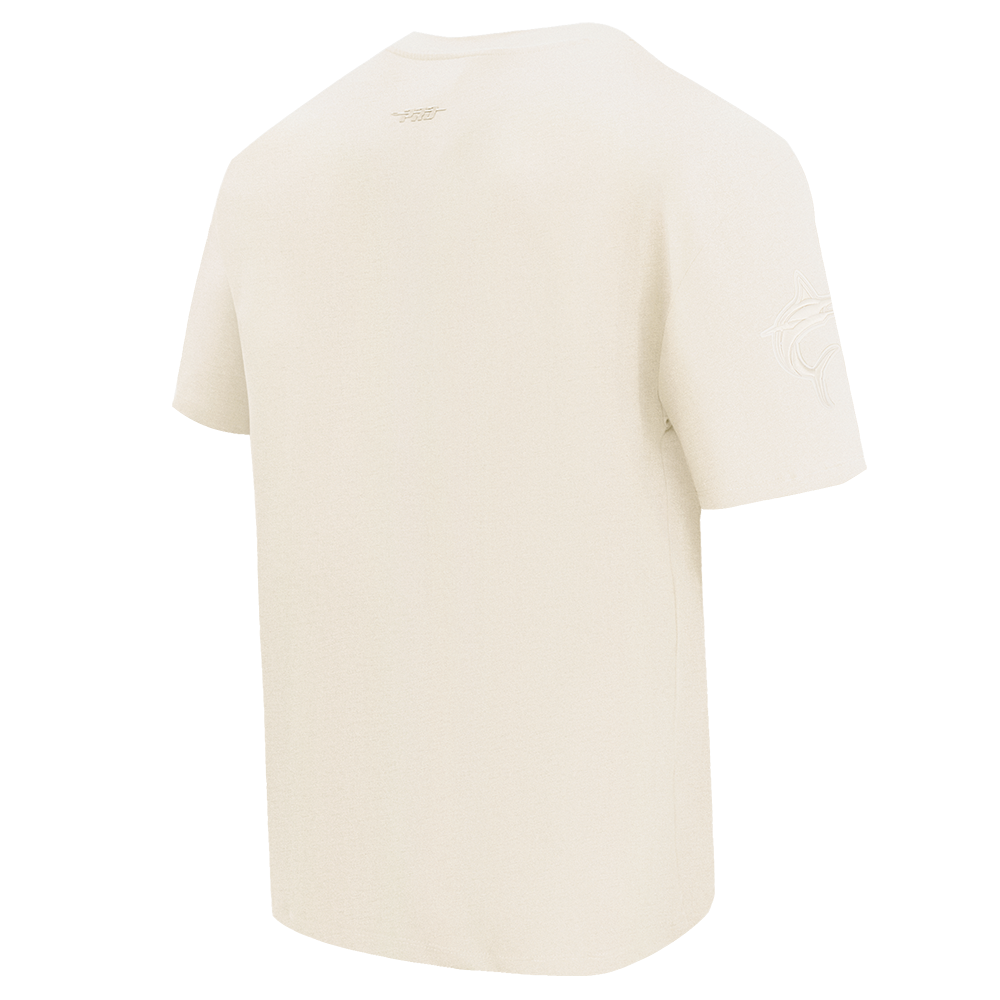 MLB MIAMI MARLINS NEUTRAL HAUT EN JERSEY DE COTON À ÉPAULES TOMBANTES POUR HOMME (COQUILLE D'ŒUF)