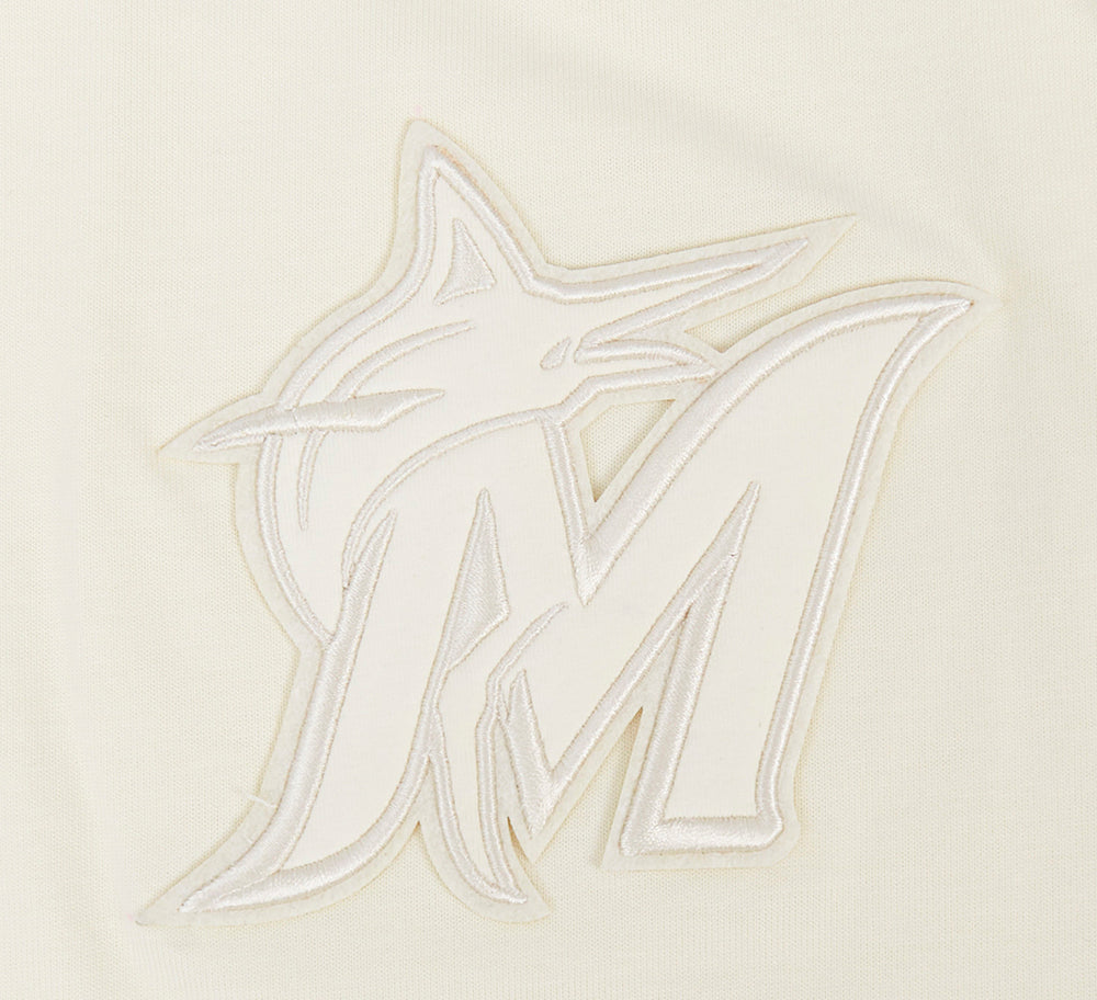 MLB MIAMI MARLINS NEUTRAL HAUT EN JERSEY DE COTON À ÉPAULES TOMBANTES POUR HOMME (COQUILLE D'ŒUF)
