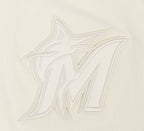 MLB MIAMI MARLINS NEUTRAL HAUT EN JERSEY DE COTON À ÉPAULES TOMBANTES POUR HOMME (COQUILLE D'ŒUF)