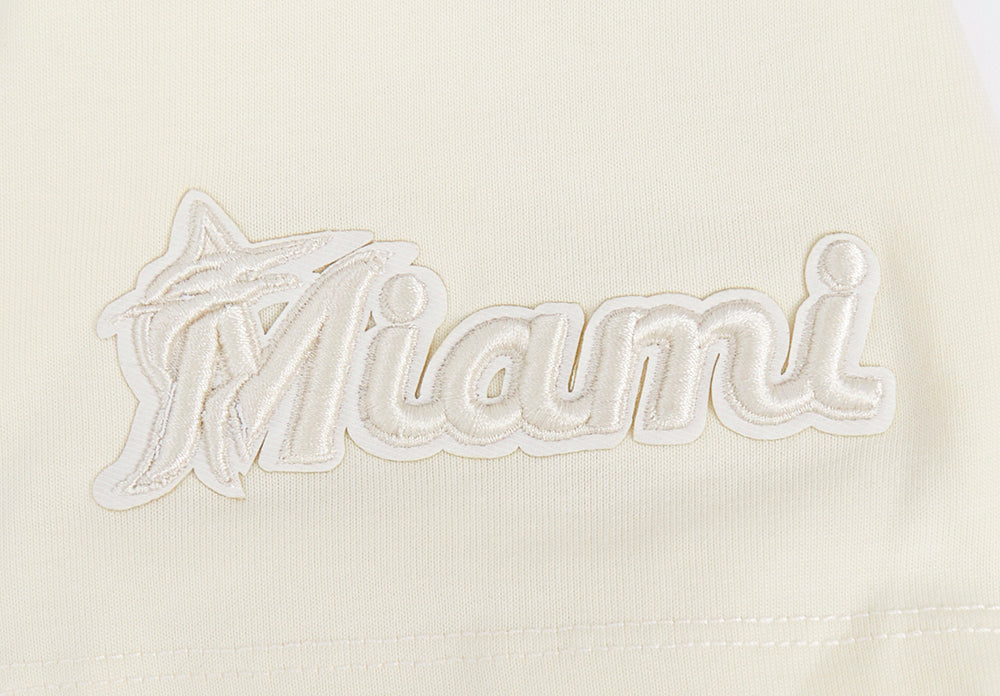 MLB MIAMI MARLINS NEUTRAL HAUT EN JERSEY DE COTON À ÉPAULES TOMBANTES POUR HOMME (COQUILLE D'ŒUF)