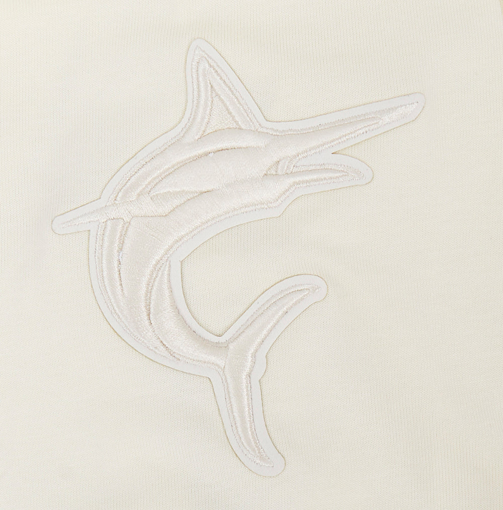 MLB MIAMI MARLINS NEUTRAL HAUT EN JERSEY DE COTON À ÉPAULES TOMBANTES POUR HOMME (COQUILLE D'ŒUF)