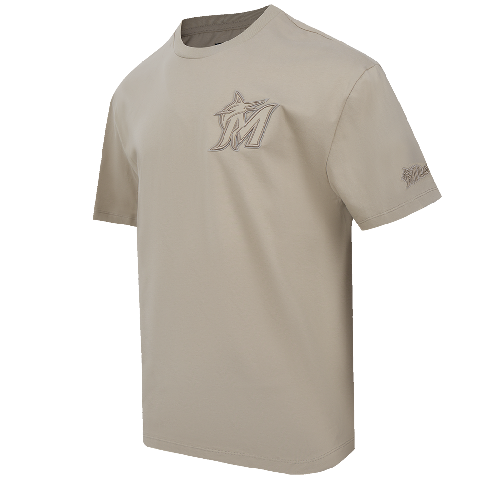 MLB MIAMI MARLINS NEUTRAL DROP SHOULDER MEN'S TOP (TAUPE)