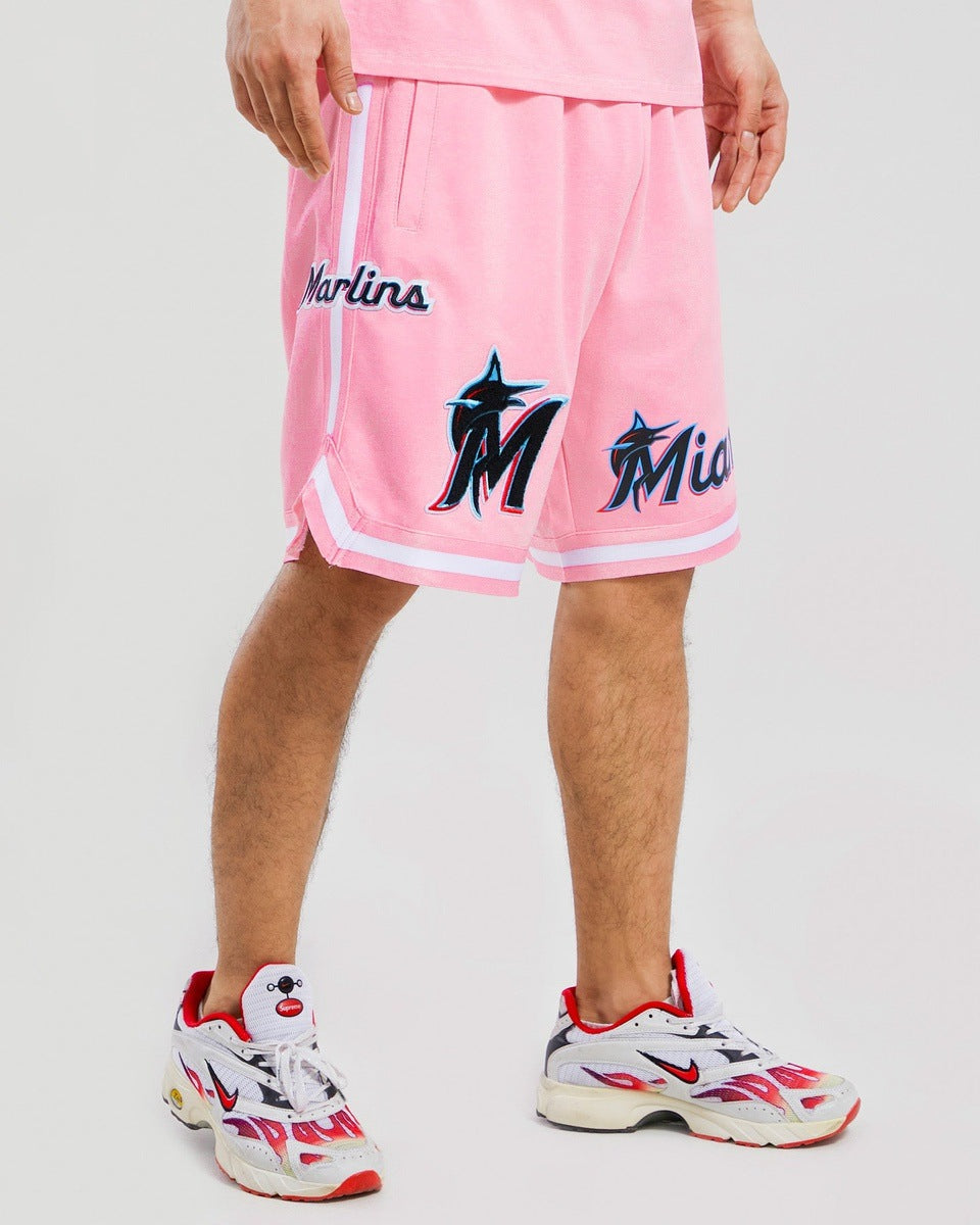 MLB MIAMI MARLINS CLASSIC CHENILLE MEN'S SHORT (PINK)