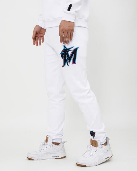 MLB MIAMI MARLINS LOGO MEN'S JOGGER (WHITE)