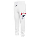 MLB MIAMI MARLINS OLD ENGLISH PANTALON OUATÉ EN MOLLETON POUR HOMME (BLANC)