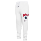 MLB MIAMI MARLINS OLD ENGLISH PANTALON OUATÉ EN MOLLETON POUR HOMME (BLANC)