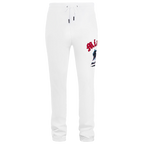 MLB MIAMI MARLINS OLD ENGLISH PANTALON OUATÉ EN MOLLETON POUR HOMME (BLANC)