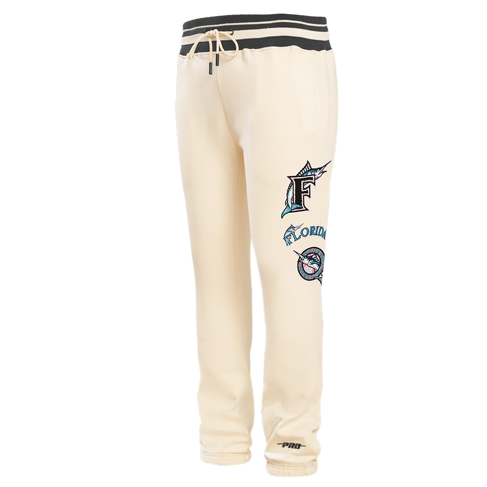 MLB FLORIDA MARLINS RETRO CLASSIC MEN'S SWEATPANT (EGGSHELL/ BLACK)