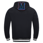 MLB MIAMI MARLINS MASHUP LOGO MEN'S PULLOVER HOODIE (BLACK)