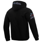 MLB MIAMI MARLINS OLD ENGLISH MEN'S PULLOVER HOODIE (BLACK)