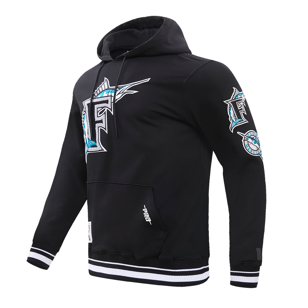 MLB FLORIDA MARLINS RETRO CLASSIC MEN'S PULLOVER HOODIE (BLACK)