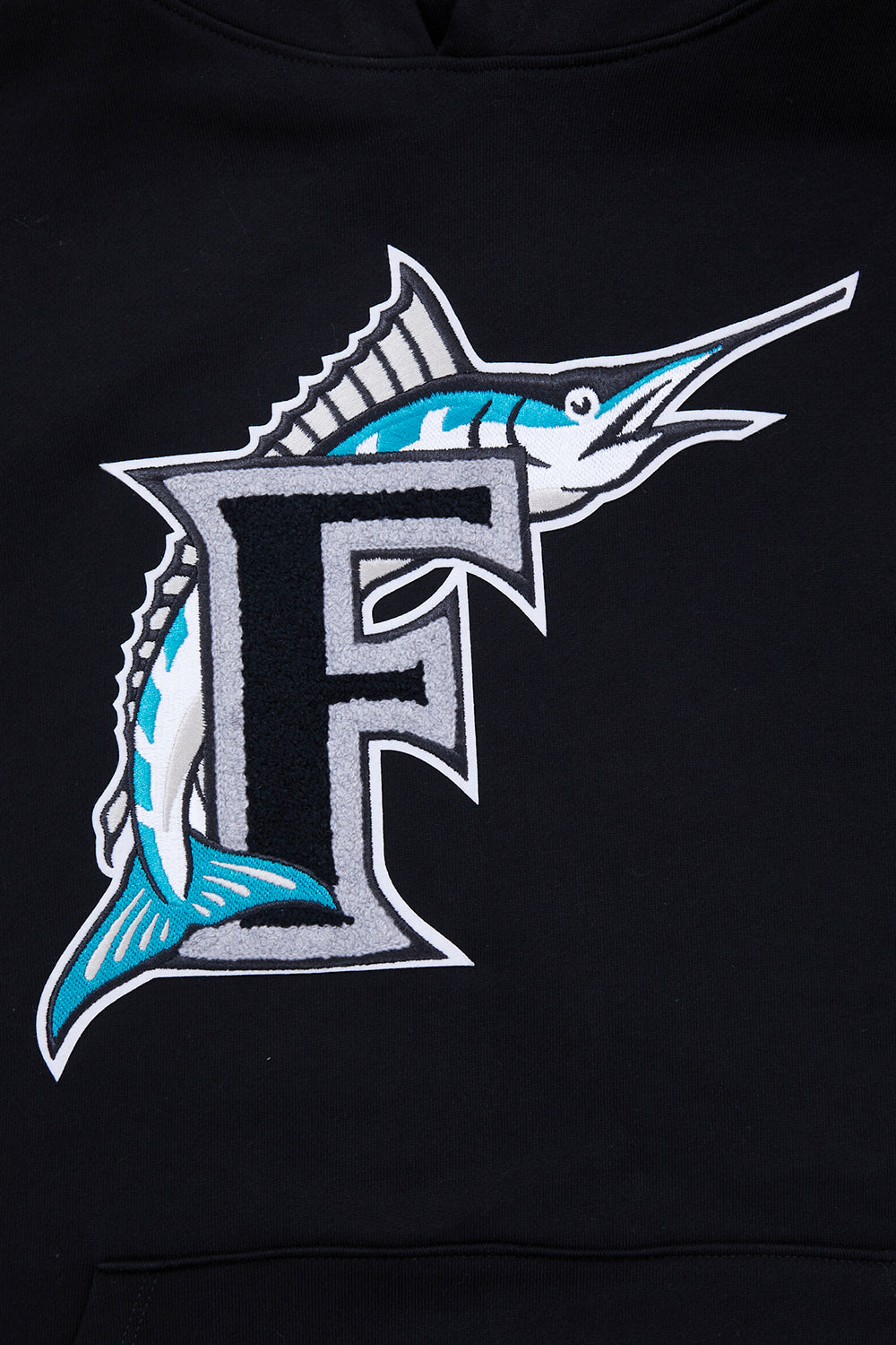 MLB FLORIDA MARLINS RETRO CLASSIC MEN'S PULLOVER HOODIE (BLACK)